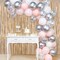 2-Pack Champagne Metallic Foil Fringe Curtains 3.3x8.2ft Party Backdrop Decorations